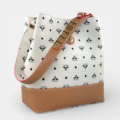 Τσάντα γυναικεία ώμου-χιαστί La tour eiffel Εκρού 36-161006-1XL