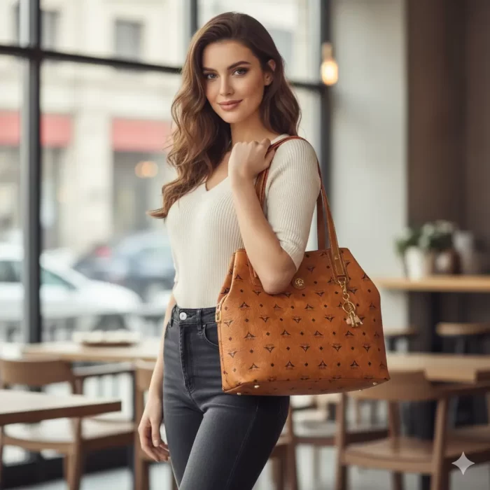 Γυναικεία τσάντα ώμου La Tour Eiffel με κομψό ταμπα σχέδιο