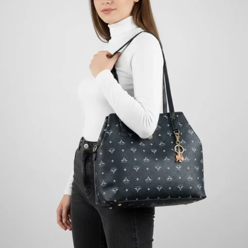 Τσάντα γυναικεία Ώμου La tour Eiffel Μαύρη 36-171034-2ΕC