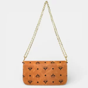 Τσάντα γυναικεία ώμου La Tour Eiffel ταμπά με χρυσή αλυσίδα και λογότυπο