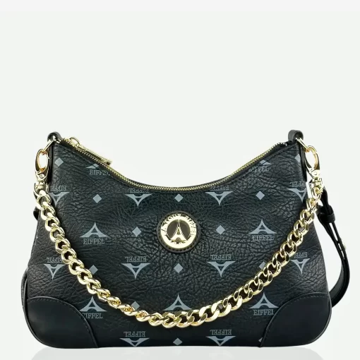 Τσάντα γυναικεία Ώμου και Χιαστί La tour Eiffel Μαύρη 36-231034-1