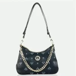 Γυναικεία τσάντα ώμου και χιαστί La Tour Eiffel με δερμάτινες λεπτομέρειες