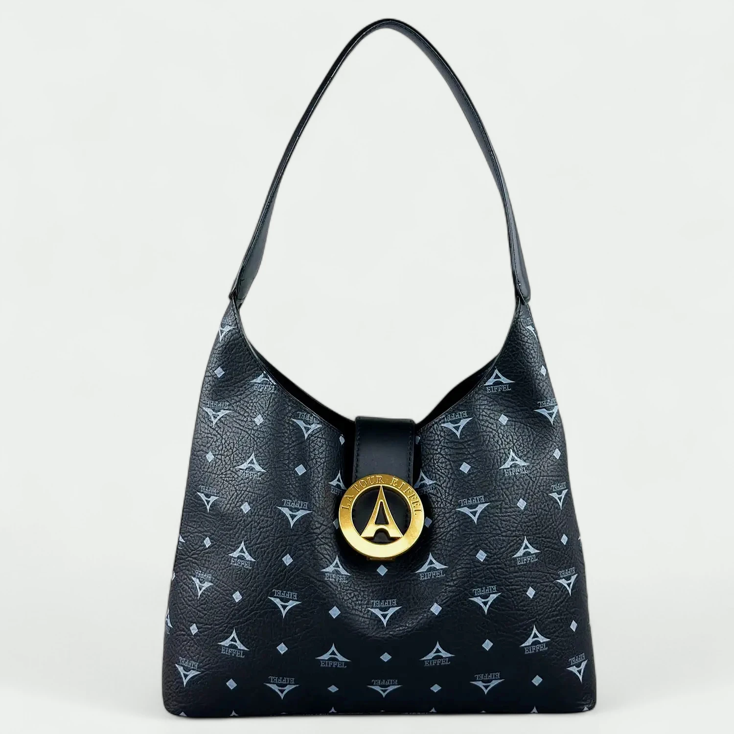 Γυναικεία τσάντα ώμου μεσαίου μεγέθους La Tour Eiffel με δερμάτινες λεπτομέρειες