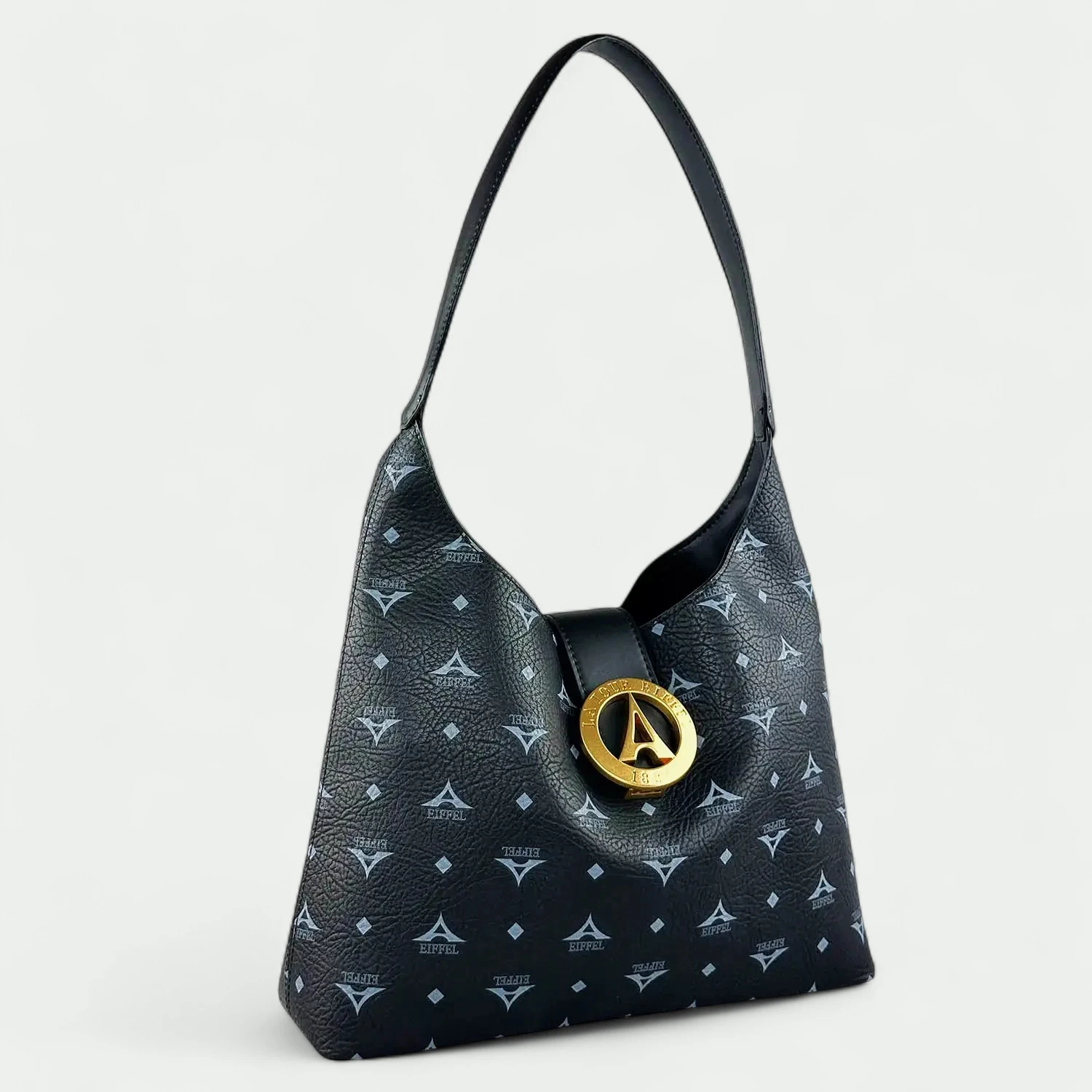 Γυναικεία τσάντα ώμου μεσαίου μεγέθους La Tour Eiffel με δερμάτινες λεπτομέρειες