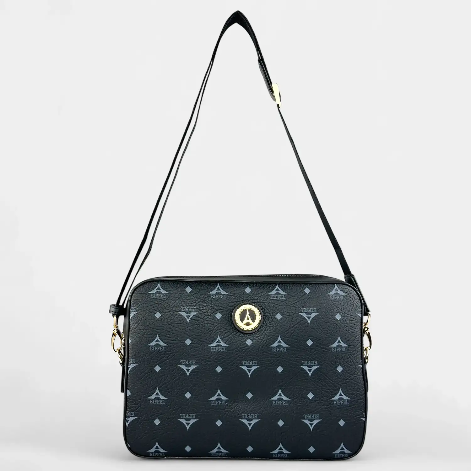 Γυναικεία τσάντα ώμου και χιαστί La Tour Eiffel με δερμάτινες λεπτομέρειες