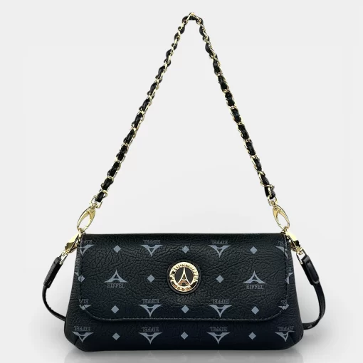 Τσάντα γυναικεία ώμου-χιαστί La tour eiffel Μαύρη 36-8910