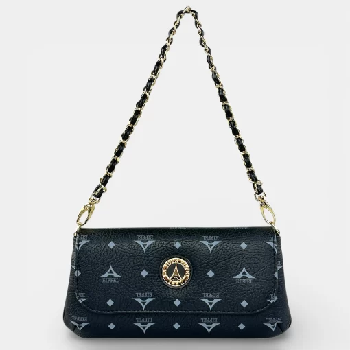 Τσάντα γυναικεία ώμου-χιαστί La tour eiffel Μαύρη 36-8910