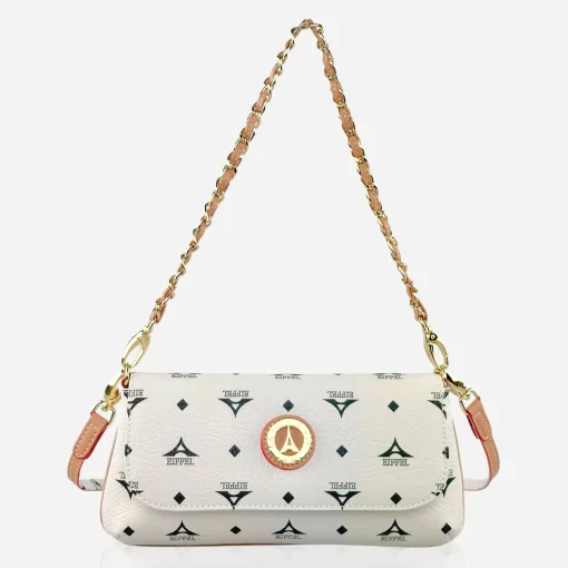 Τσάντα γυναικεία ώμου-χιαστί La tour eiffel Εκρού 36-8910