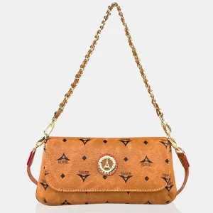 Τσάντα γυναικεία ώμου χιαστί La Tour Eiffel ταμπά με πλεκτή αλυσίδα