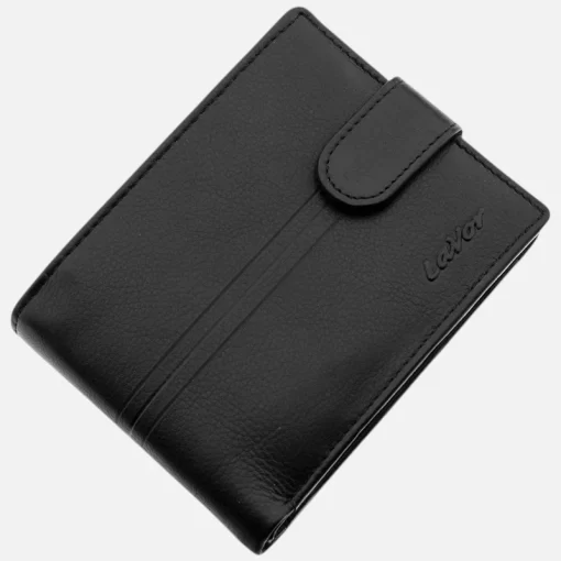 Lavor Δερμάτινο Ανδρικό Πορτοφόλι Μεσαίου Μεγέθους με RFID Προστασία 1-3653 Μαύρο