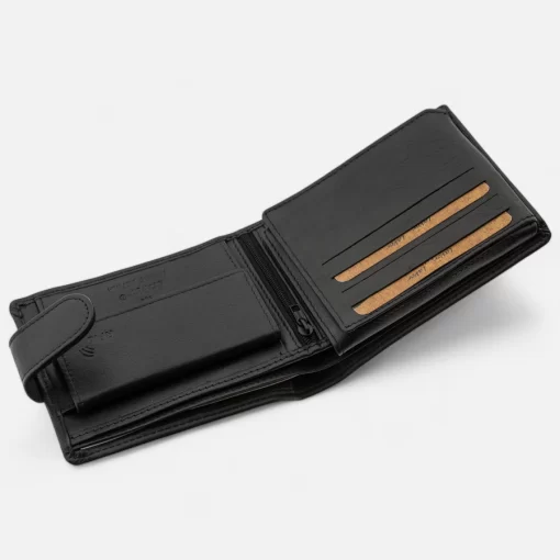 Lavor Δερμάτινο Ανδρικό Πορτοφόλι Μεσαίου Μεγέθους με RFID Προστασία 1-3653 Μαύρο