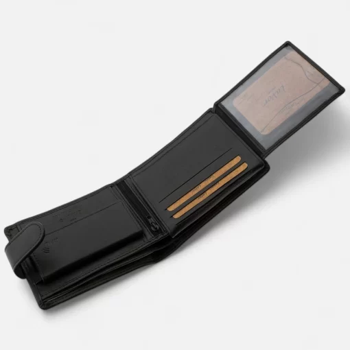 Lavor Δερμάτινο Ανδρικό Πορτοφόλι Μεσαίου Μεγέθους με RFID Προστασία 1-3653 Μαύρο