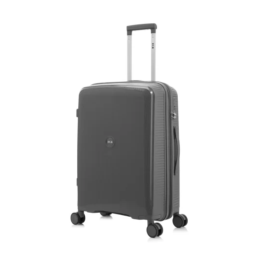 Βαλίτσα Ταξιδίου Μεσαία Πολυπροπυλένιο με 4 Ρόδες Ύψους 65εκ RCM 425-65 Γκρι