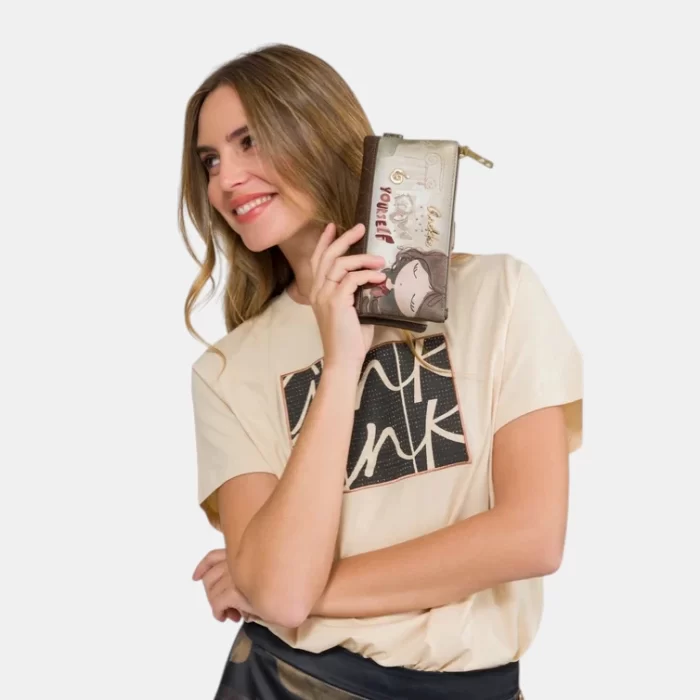 Γυναικείο πορτοφόλι Anekke με καλλιτεχνικό σχέδιο και πρακτικές θήκες