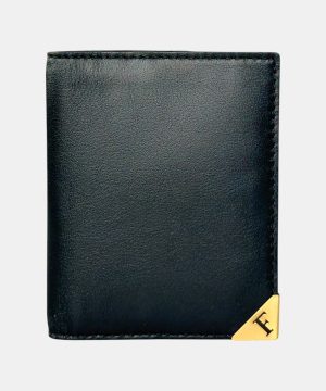 Δερμάτινη Λεπτή Καρτοθήκη Ferre Μαύρη 44894884U900