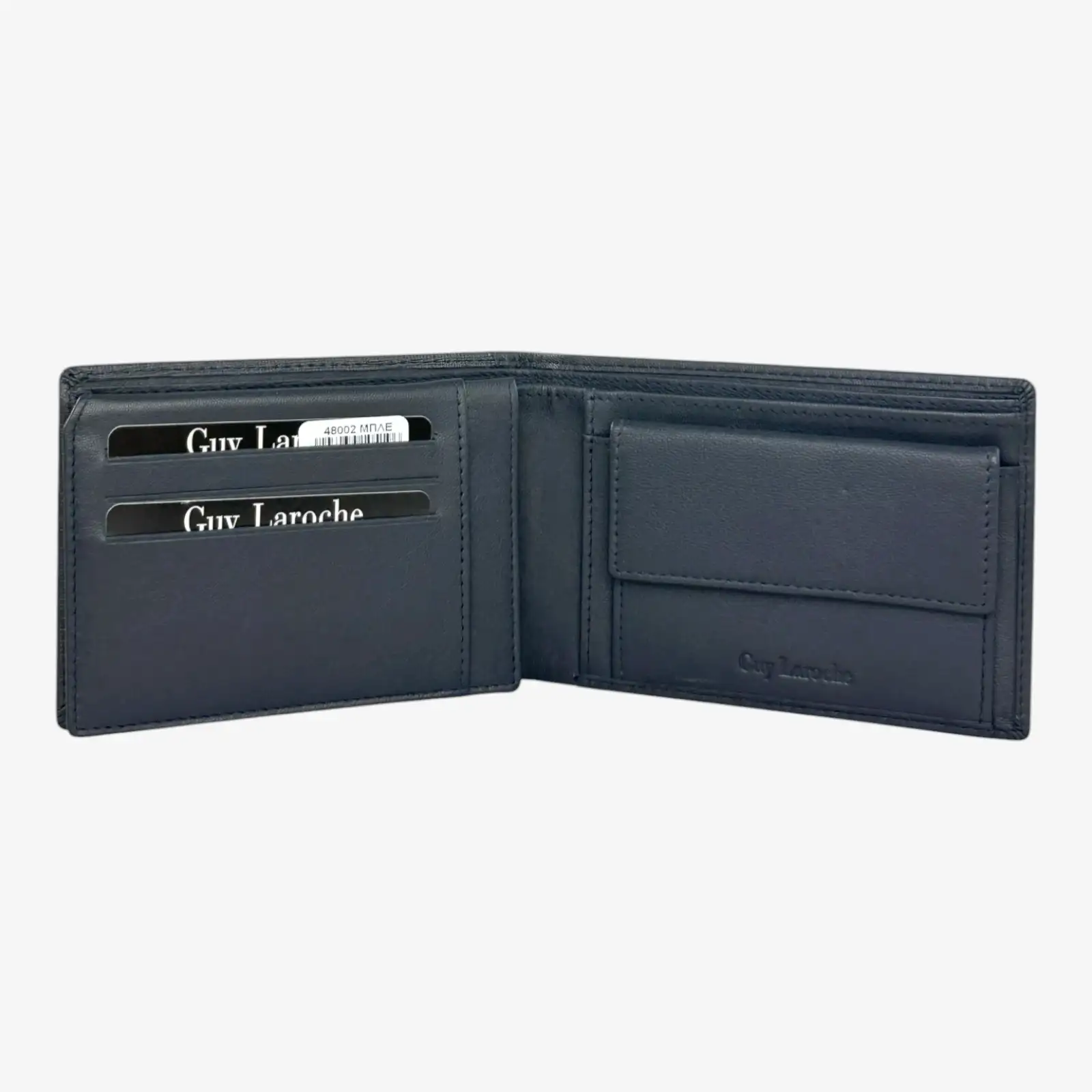 Ανδρικό δερμάτινο πορτοφόλι Guy Laroche 48002 σε μπλε χρώμα από μοσχαρίσιο δέρμα