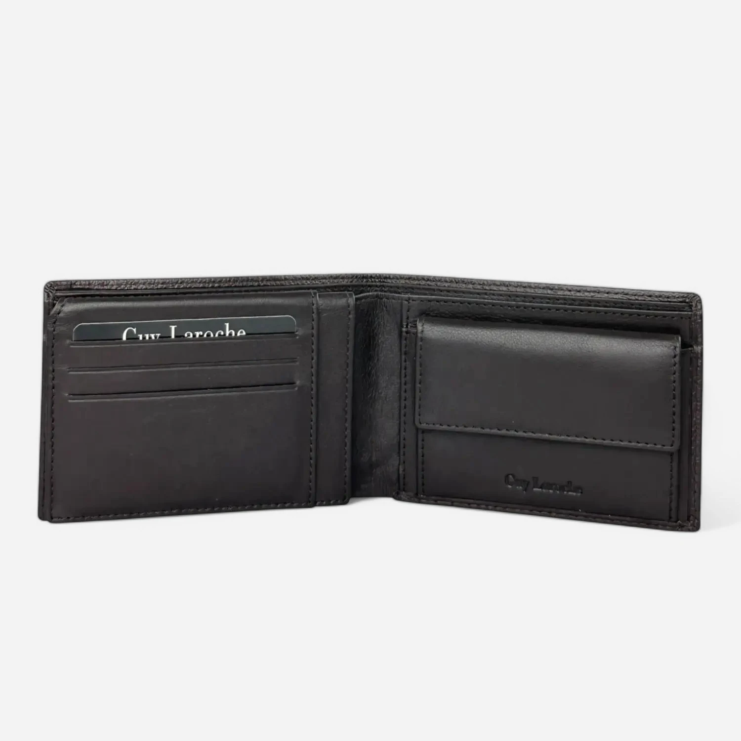 Ανδρικό δερμάτινο πορτοφόλι Guy Laroche 48002 σε καφέ χρώμα από μοσχαρίσιο δέρμα