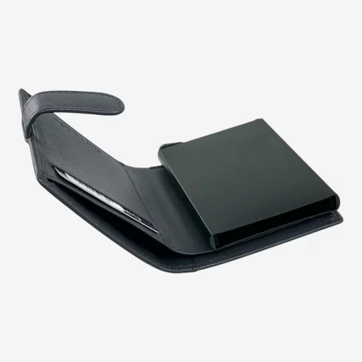 Guy Laroche Δερμάτινο πορτοφόλι-καρτοθήκη με μηχανισμό 48004 Μπλε