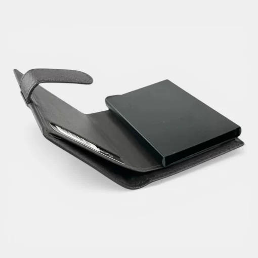 Guy Laroche Δερμάτινο πορτοφόλι-καρτοθήκη με μηχανισμό 48004 Καφέ