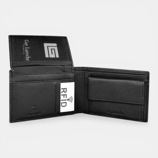 Guy Laroche Ανδρικό Δερμάτινο Πορτοφόλι 48402 Μαύρο