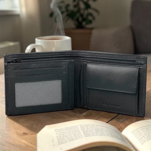 Guy Laroche Ανδρικό Δερμάτινο Πορτοφόλι 48403 Μαύρο