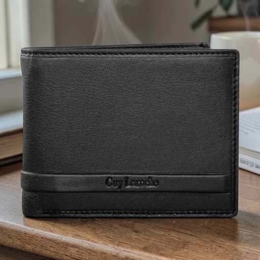 Guy Laroche Ανδρικό Δερμάτινο Πορτοφόλι 48403 Μαύρο