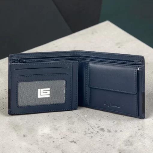 Guy Laroche Ανδρικό Δερμάτινο Πορτοφόλι 48403 Μπλε