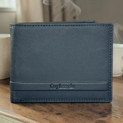 Guy Laroche Ανδρικό Δερμάτινο Πορτοφόλι 48403 Μπλε