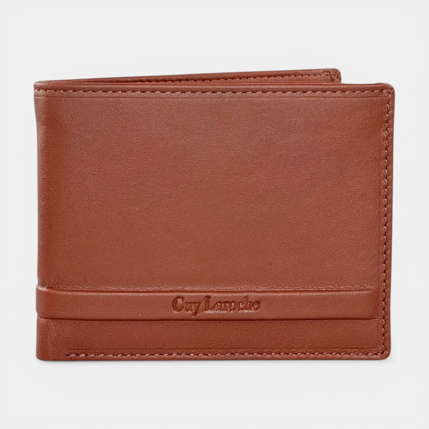 Ανδρικό δερμάτινο πορτοφόλι Guy Laroche 48403 σε ταμπά χρώμα με τεχνολογία RFID