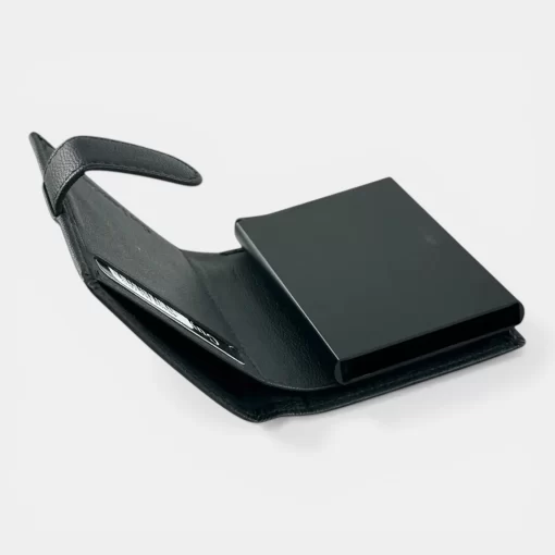 Guy Laroche Δερμάτινο πορτοφόλι-καρτοθήκη με μηχανισμό 48404 Μαύρο