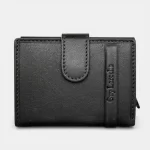 Δερμάτινο πορτοφόλι-καρτοθήκη Guy Laroche 48404 σε καφέ χρώμα με μεταλλικό μηχανισμό ανάδυσης καρτών