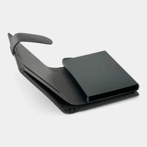 Guy Laroche Δερμάτινο πορτοφόλι-καρτοθήκη με μηχανισμό 48404 Καφέ