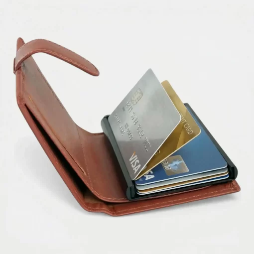 Guy Laroche Δερμάτινο πορτοφόλι-καρτοθήκη με μηχανισμό 48404 Ταμπα