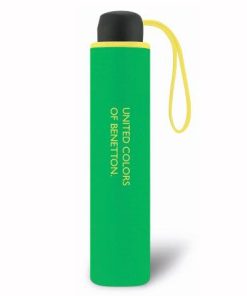 Benetton Ομπρέλα Βροχής σπαστή χειροκίνητη Super Mini Πράσινη 56204