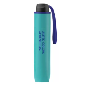 Benetton Ομπρέλα Βροχής Super Mini σπαστή χειροκίνητη Πετρολ 56266