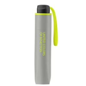 Benetton Ομπρέλα Βροχής Super Mini σπαστή χειροκίνητη Γκρι 56268