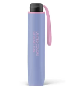 Benetton Ομπρέλα Βροχής Super Mini σπαστή χειροκίνητη Σιελ 56315