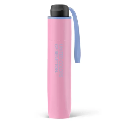 Benetton Ομπρέλα Βροχής Super Mini σπαστή χειροκίνητη Ροζ 56316