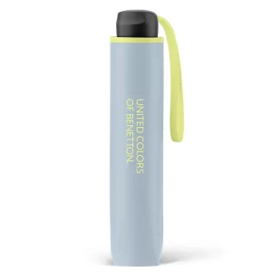 Benetton Ομπρέλα Βροχής Super Mini σπαστή χειροκίνητη Μπλε Ανοιχτό 56317