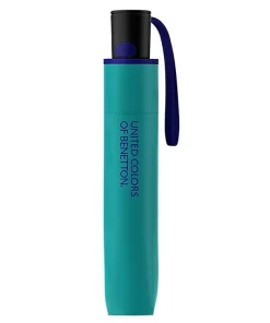 Benetton Ομπρέλα Βροχής Mini AC αυτόματη σπαστή Πετρολ 56666
