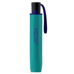 Benetton Ομπρέλα Βροχής Mini AC αυτόματη σπαστή Πετρολ 56666