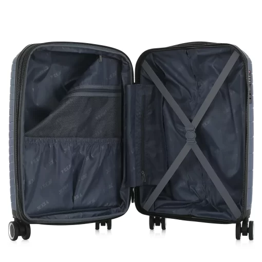 Βαλίτσα Ταξιδίου Μεσαία Πολυπροπυλένιο με 4 Ρόδες Ύψους 68εκ RCM 585-68 Μπλε