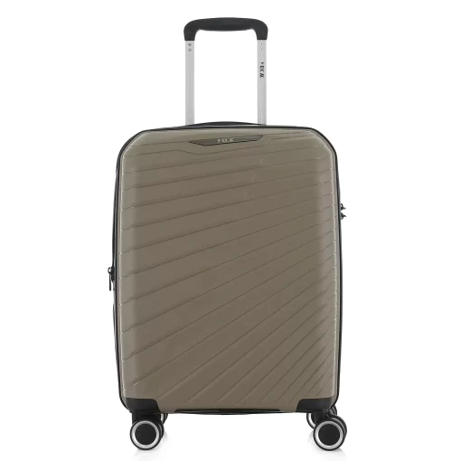 Βαλίτσα Ταξιδίου Καμπίνας Πολυπροπυλένιο με 4 Ρόδες Ύψους 55εκ RCM 585 Μπεζ