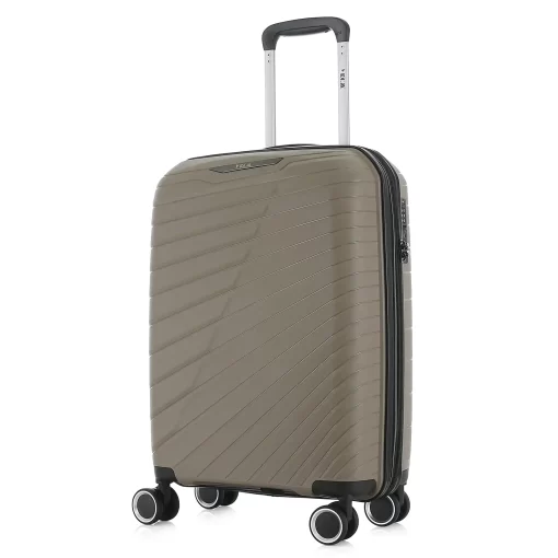 Βαλίτσα Ταξιδίου Καμπίνας Πολυπροπυλένιο με 4 Ρόδες Ύψους 55εκ RCM 585 Μπεζ