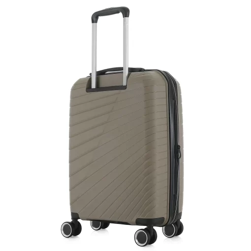 Βαλίτσα Ταξιδίου Καμπίνας Πολυπροπυλένιο με 4 Ρόδες Ύψους 55εκ RCM 585 Μπεζ