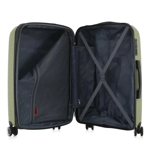 Βαλίτσα Ταξιδίου Μεσαία Πολυπροπυλένιο με 4 Ρόδες Ύψους 68εκ RCM 585-68 Πράσινο