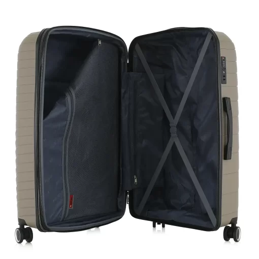 Set 3 Βαλιτσών από Πολυπροπυλένιο με Επέκταση 55εκ.+68εκ.+76εκ RCM 585-SET Μπεζ