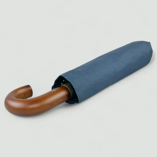 Guy Laroche Ομπρέλα Βροχής Αυτόματη Σπαστή με Ξύλινη Λαβή 8101-03 Μπλε