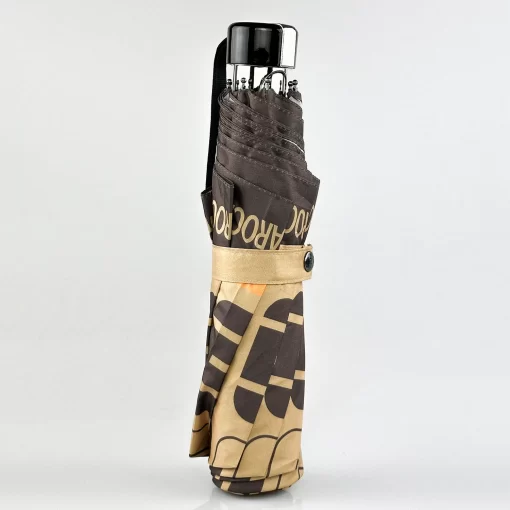 Guy Laroche Γυναικεία Ομπρέλα Βροχής Αυτόματη Σπαστή 8398-04 Καφέ