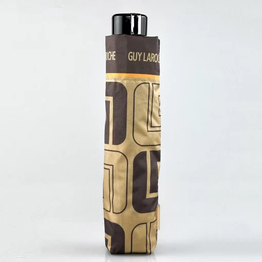 Guy Laroche Γυναικεία Ομπρέλα Βροχής Αυτόματη Σπαστή 8398-04 Καφέ